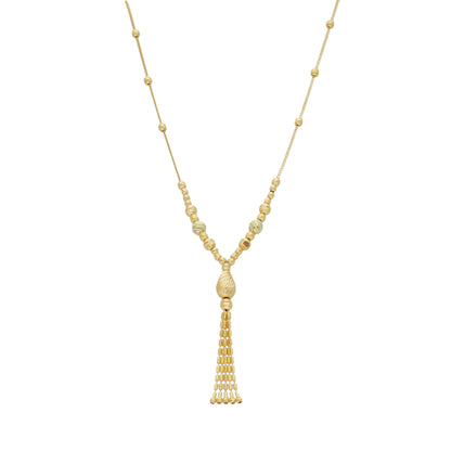 Gold Tassel Necklace 21KT - FKJNKL21KM12086
