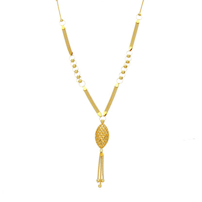 Gold Tassel Necklace 21KT - FKJNKL21KM12088