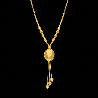 Gold Tassel Necklace 21KT - FKJNKL21KM12089