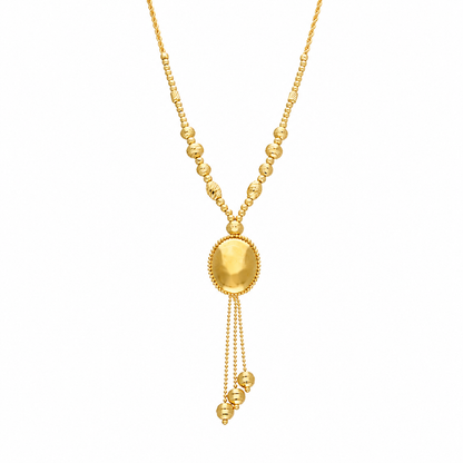 Gold Tassel Necklace 21KT - FKJNKL21KM12089