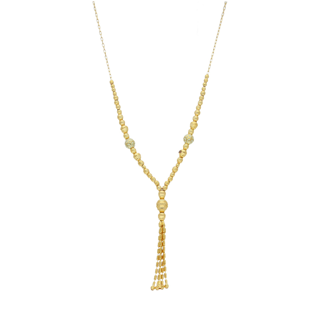 Gold Tassel Necklace 21KT - FKJNKL21KM12097