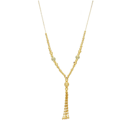 Gold Tassel Necklace 21KT - FKJNKL21KM12097
