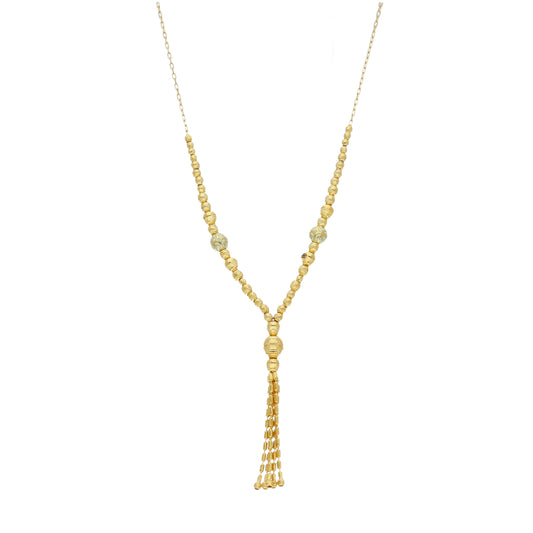 Gold Tassel Necklace 21KT - FKJNKL21KM12097