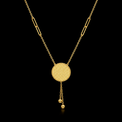 Gold Tassel Necklace 21KT - FKJNKL21KM12128