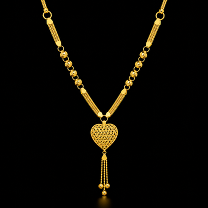 Gold Tassel Necklace 21KT - FKJNKL21KM12130