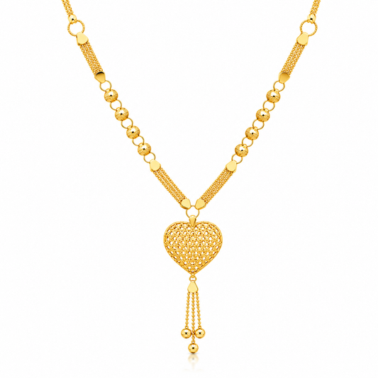Gold Tassel Necklace 21KT - FKJNKL21KM12130