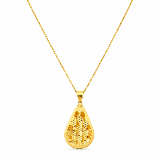 Gold Necklace (Chain With Turkish Design Pendant) 21KT - FKJNKL21KM12147