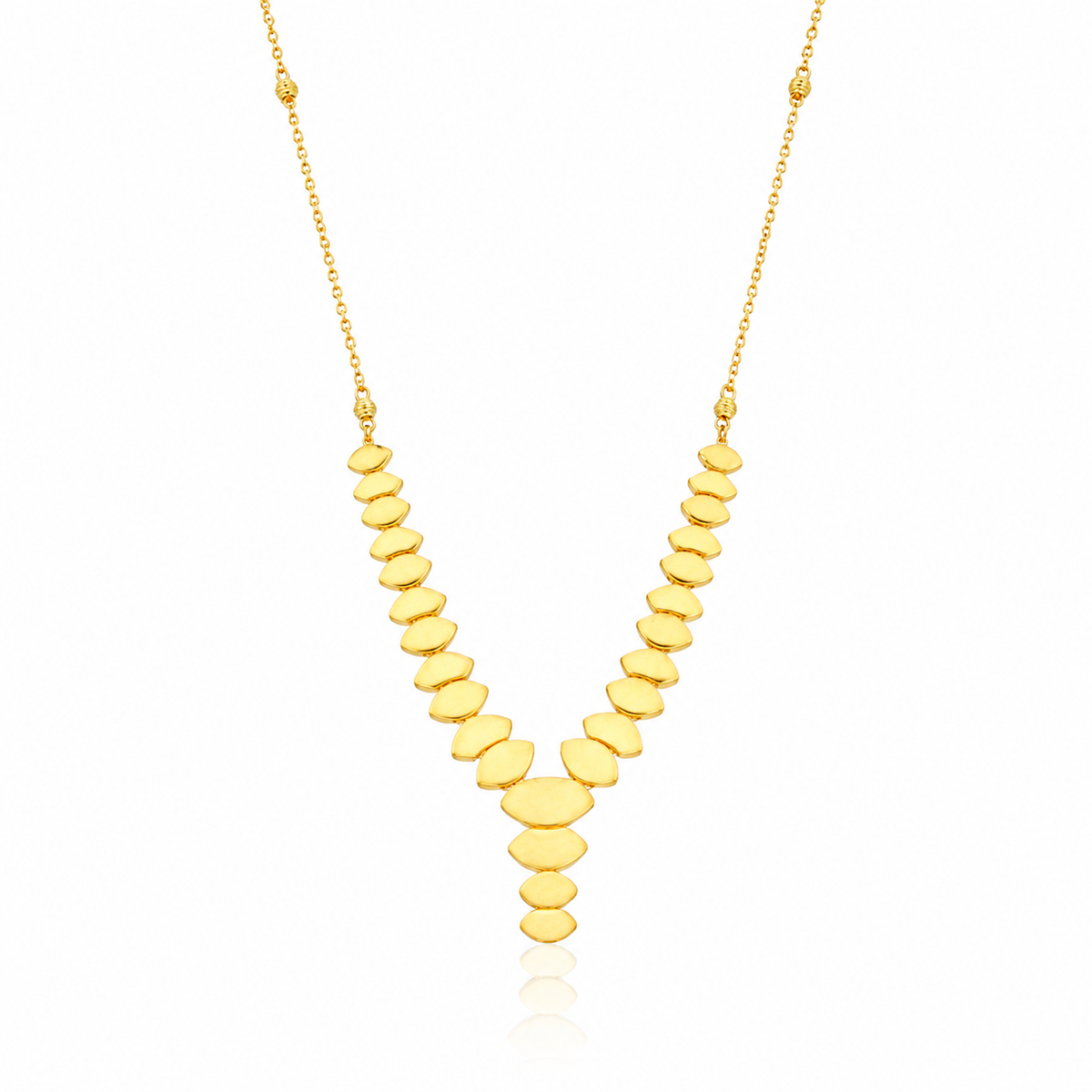 Gold Chunky Chic Necklace 21KT -  FKJNKL21KM12217