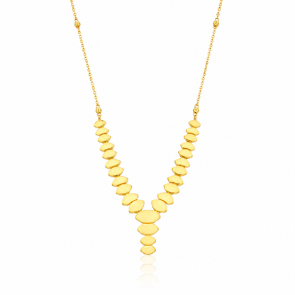 Gold Chunky Chic Necklace 21KT -  FKJNKL21KM12217