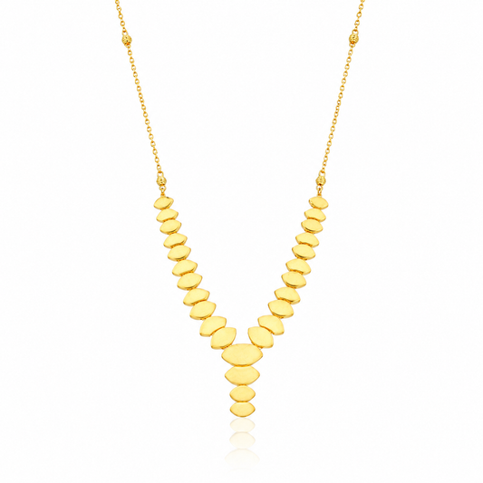 Gold Chunky Chic Necklace 21KT -  FKJNKL21KM12217