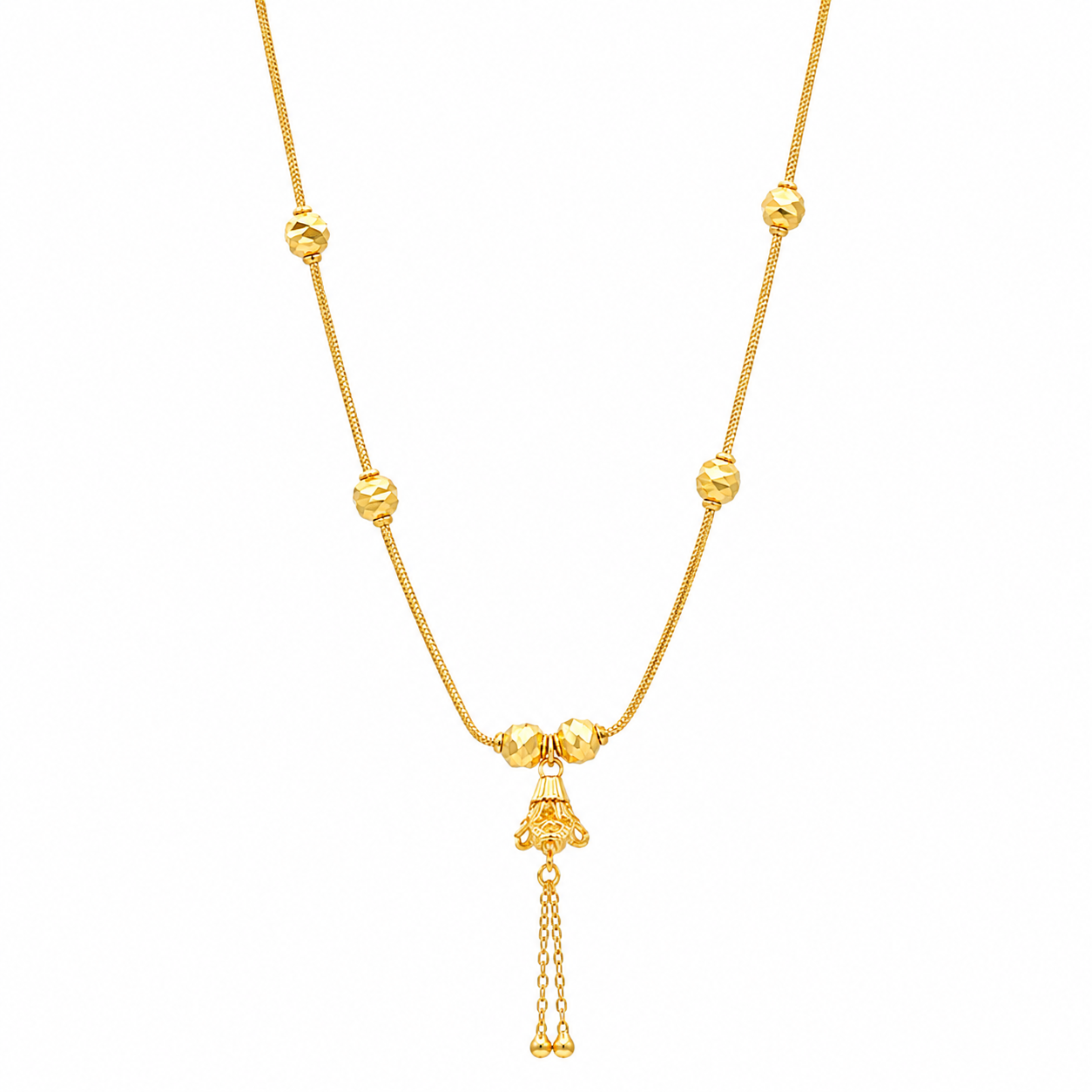 Gold Classic Necklace 21KT -  FKJNKL21KM12219