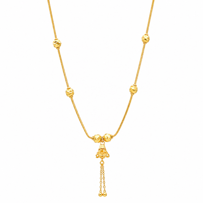 Gold Classic Necklace 21KT -  FKJNKL21KM12219