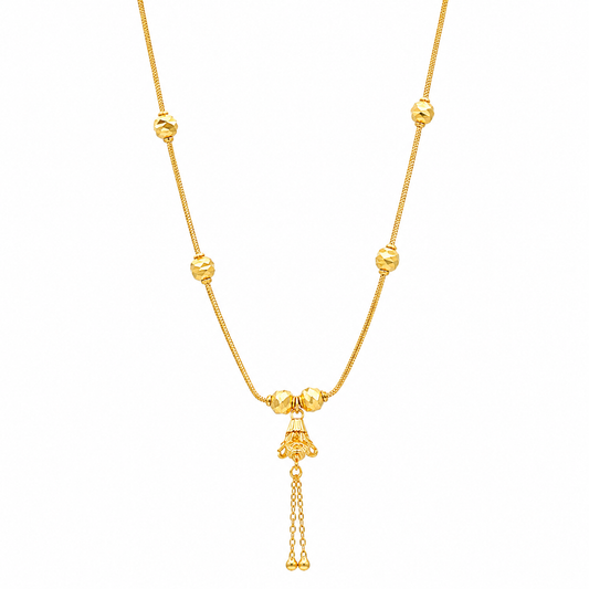 Gold Classic Necklace 21KT -  FKJNKL21KM12219