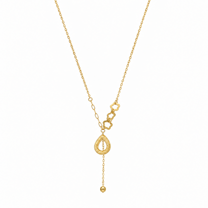 Gold Classic Hanging Tassel Necklace 21KT - FKJNKL21KM12277