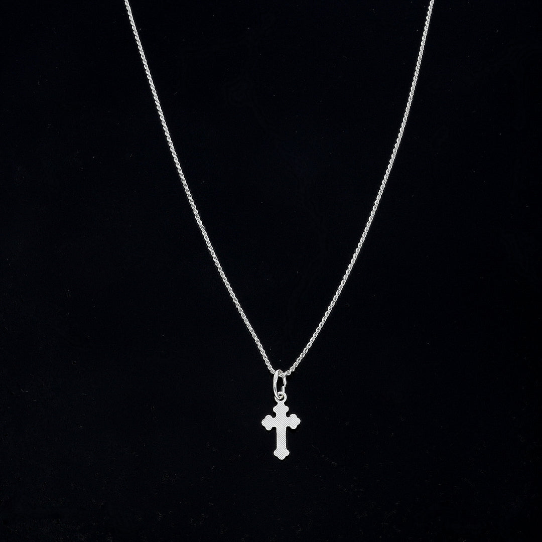 Sterling Silver 925 Cross Necklace (Chain with Pendant) - FKJNKLSL11095