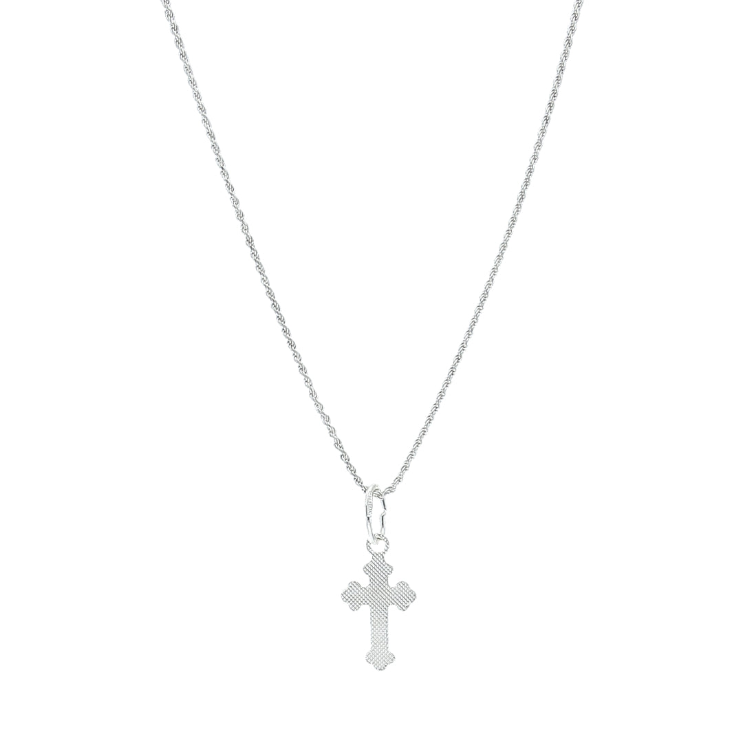 Sterling Silver 925 Cross Necklace (Chain with Pendant) - FKJNKLSL11095