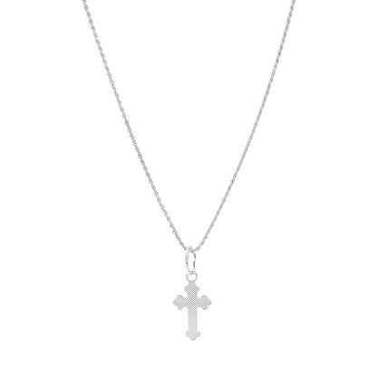 Sterling Silver 925 Cross Necklace (Chain with Pendant) - FKJNKLSL11095