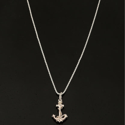 Sterling Silver 925 Anchor Charm Necklace (Chain with Pendant) - FKJNKLSL11125