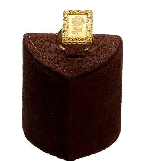 Gold Rose Frame Ring 21KT - FKJRN21KM10214