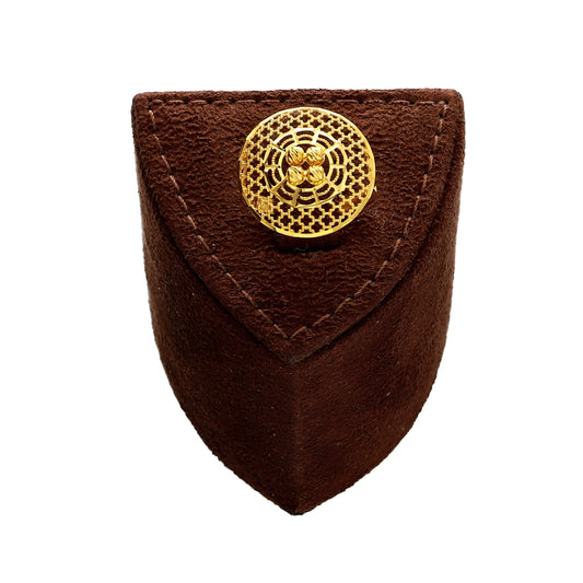 Gold Web Medallion Filigree Ring 21KT - FKJRN21KM10221