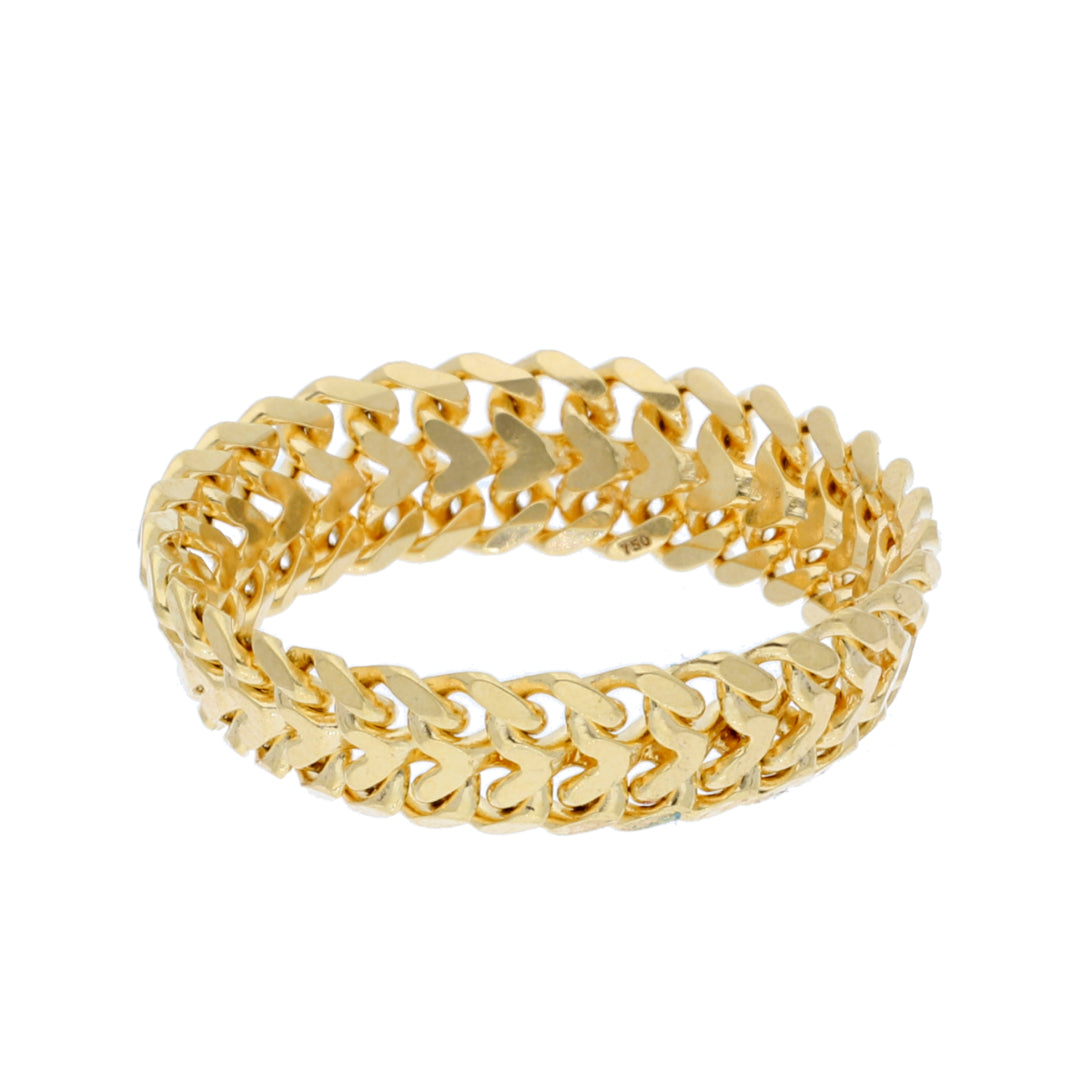 Gold Cuban Link Ring 18KT - FKJRN18K10420