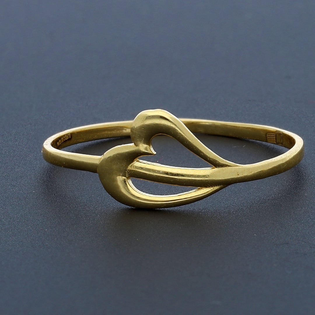Gold Criss - Cross Heart Ring 18KT - FKJRN18K10422