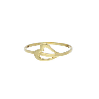 Gold Criss - Cross Heart Ring 18KT - FKJRN18K10422