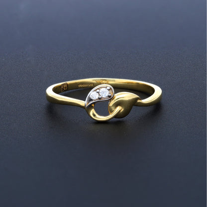 Gold Leaf Motif Ring 18KT - FKJRN18K10431