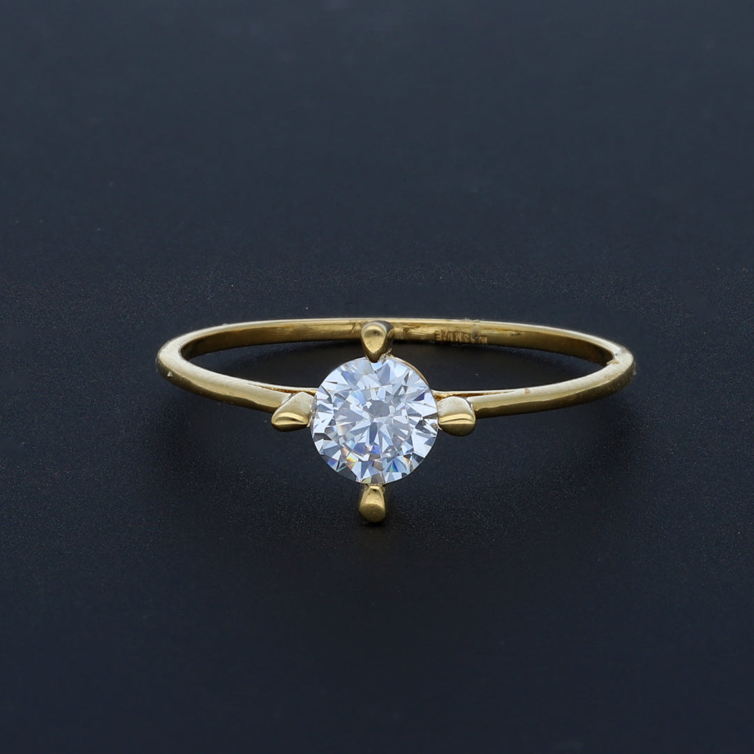 Gold Classic Solitaire Ring 18KT - FKJRN18K10432