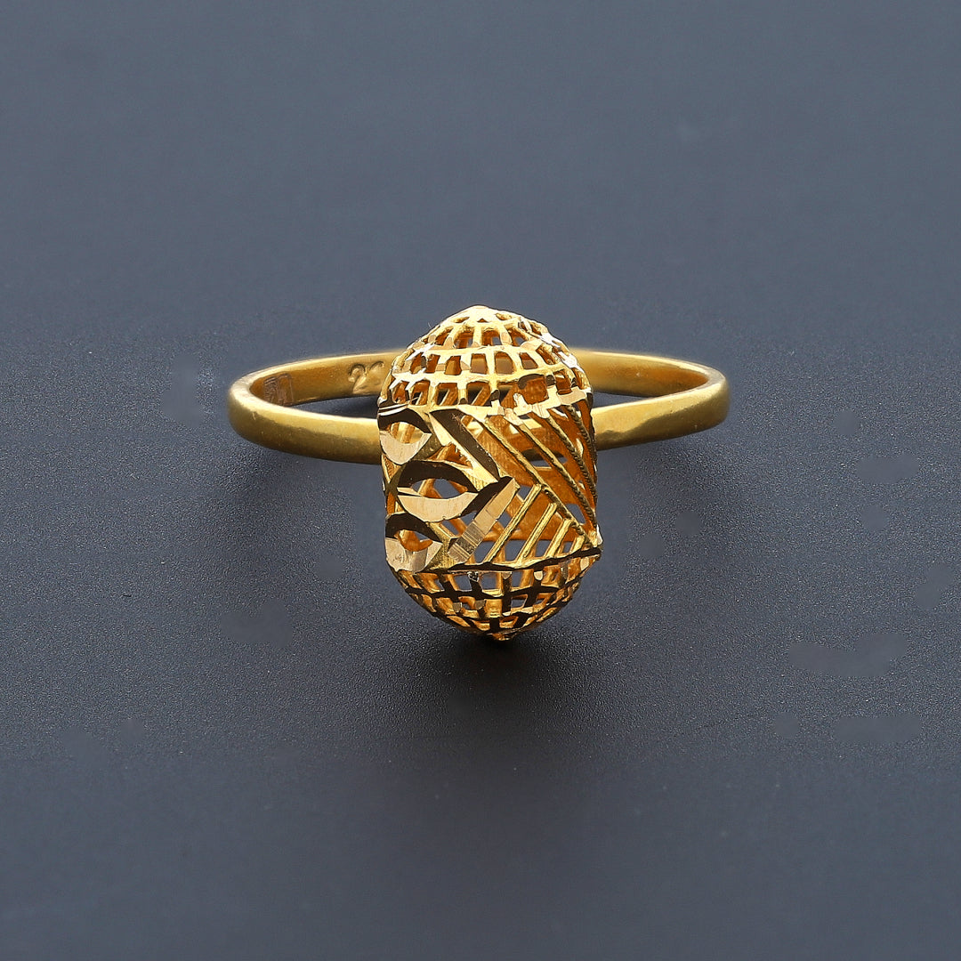 Gold Turkish Design Ring 21KT - FKJRN21KM10446