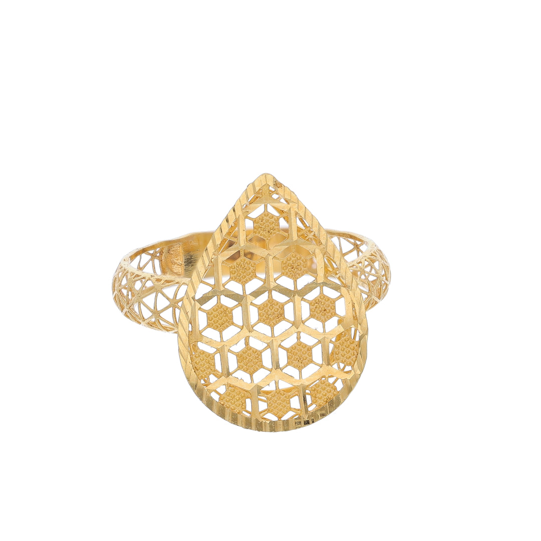 Gold Turkish Design Ring 21KT - FKJRN21KM10448