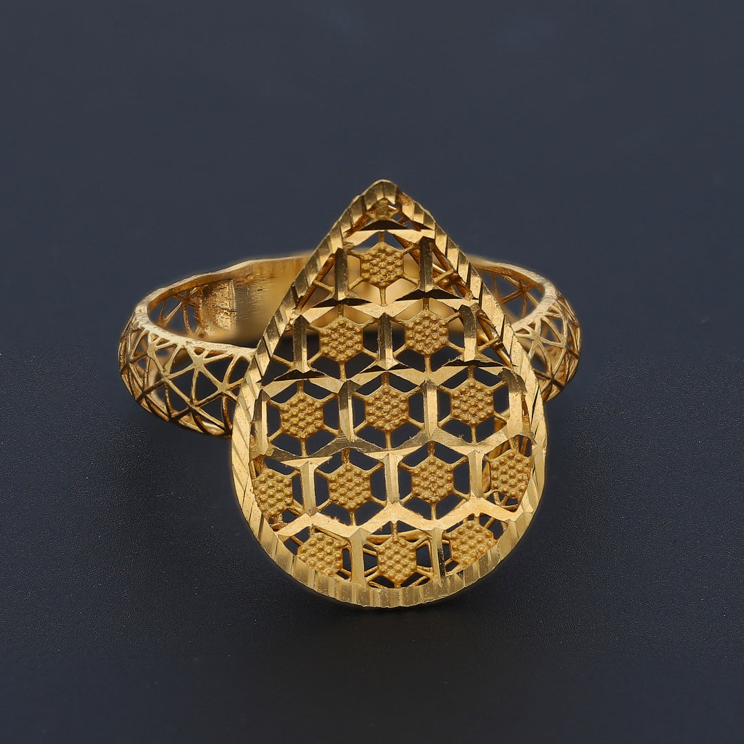 Gold Turkish Design Ring 21KT - FKJRN21KM10448