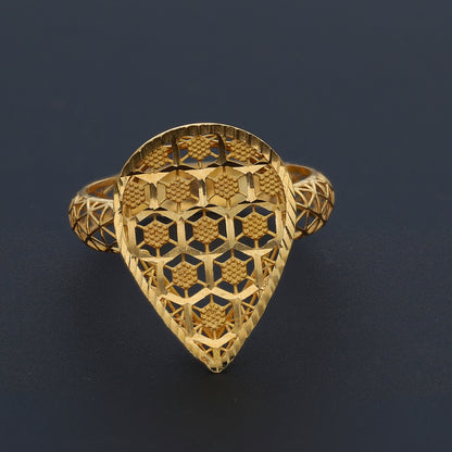 Gold Turkish Design Ring 21KT - FKJRN21KM10448