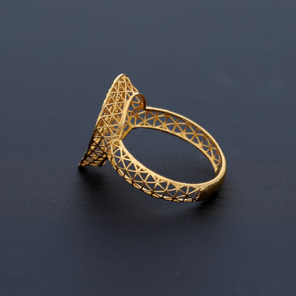 Gold Turkish Design Ring 21KT - FKJRN21KM10448
