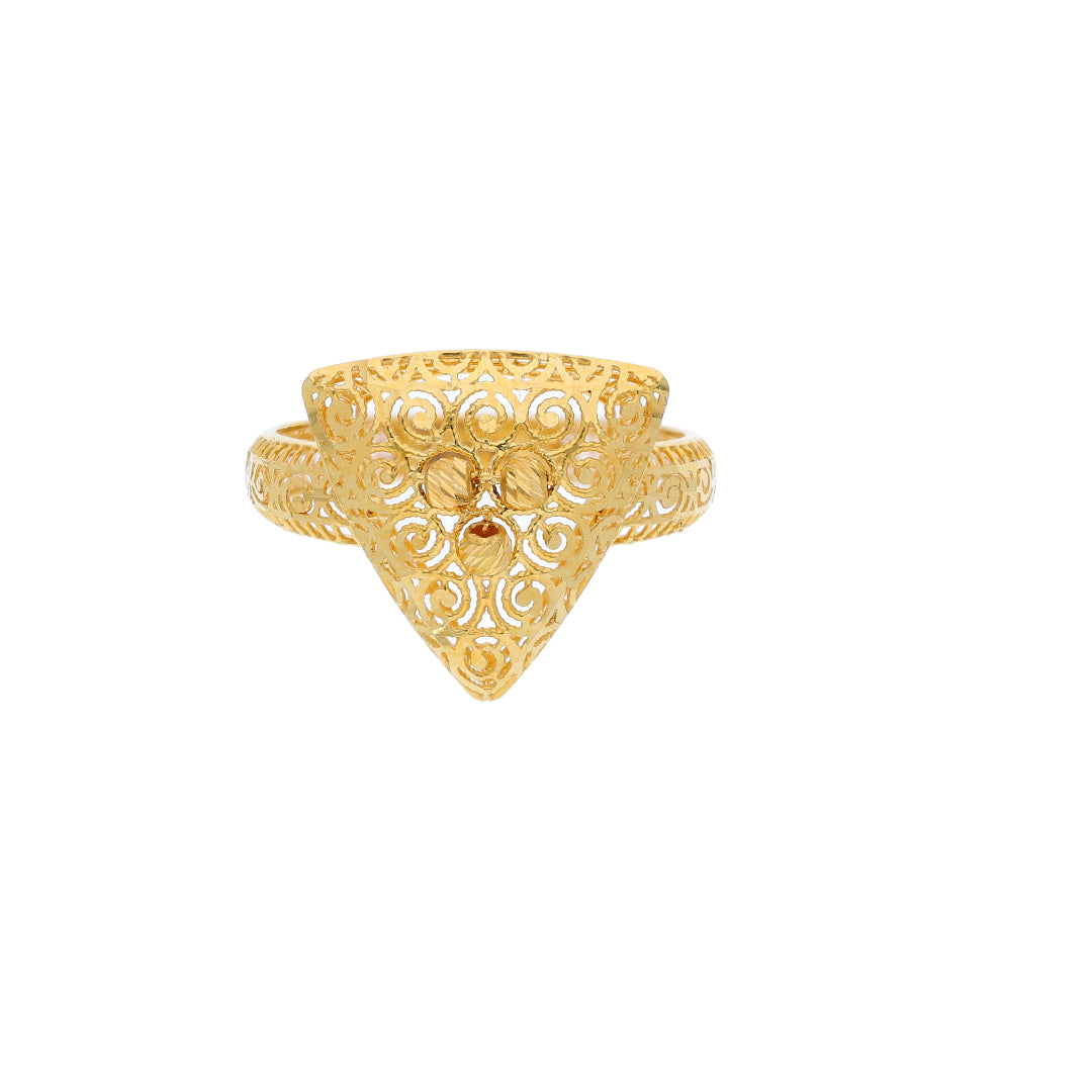 Gold Turkish Design Ring 21KT - FKJRN21KM10449
