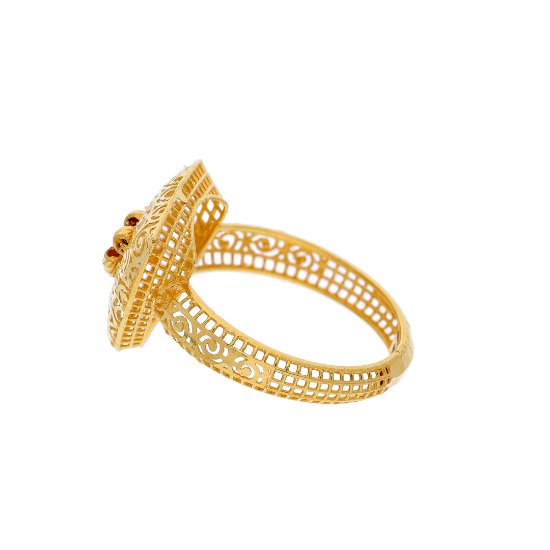 Gold Turkish Design Ring 21KT - FKJRN21KM10449