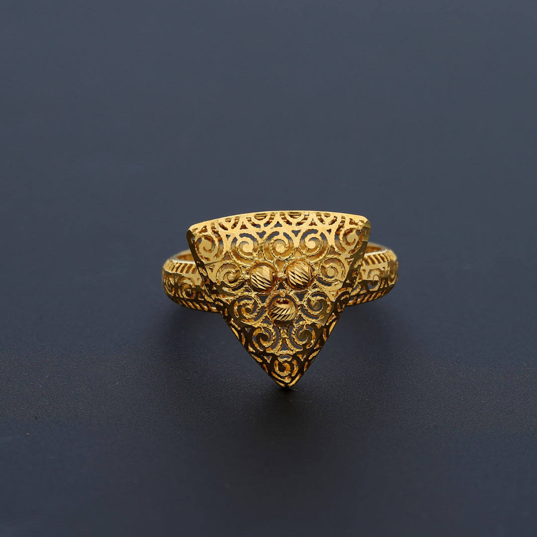 Gold Turkish Design Ring 21KT - FKJRN21KM10449