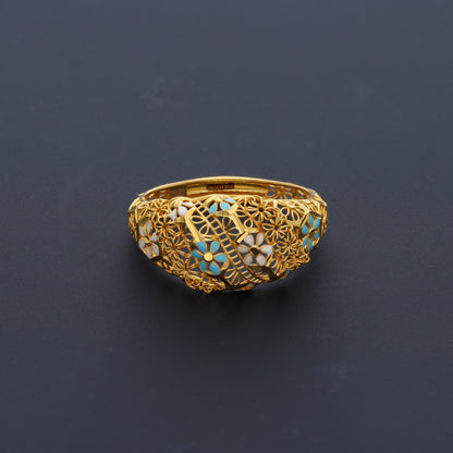 Gold Turkish Design Ring 21KT - FKJRN21KM10454