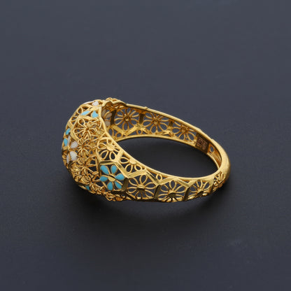 Gold Turkish Design Ring 21KT - FKJRN21KM10454