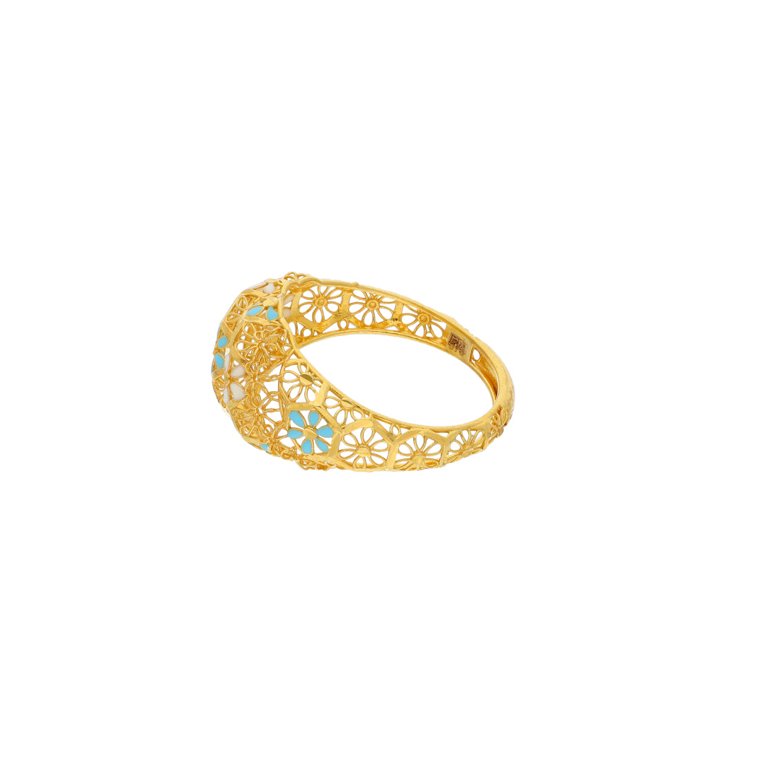 Gold Turkish Design Ring 21KT - FKJRN21KM10454