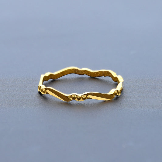 Gold Classic Ring 21KT - FKJRN21KM10464