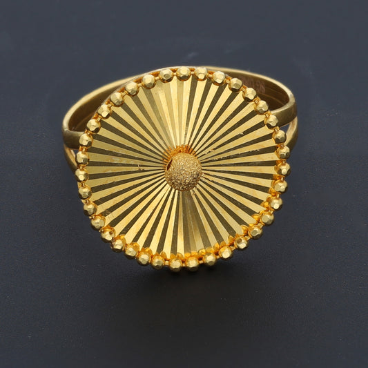 Gold Sunburst Ring 21KT - FKJRN21KM10483