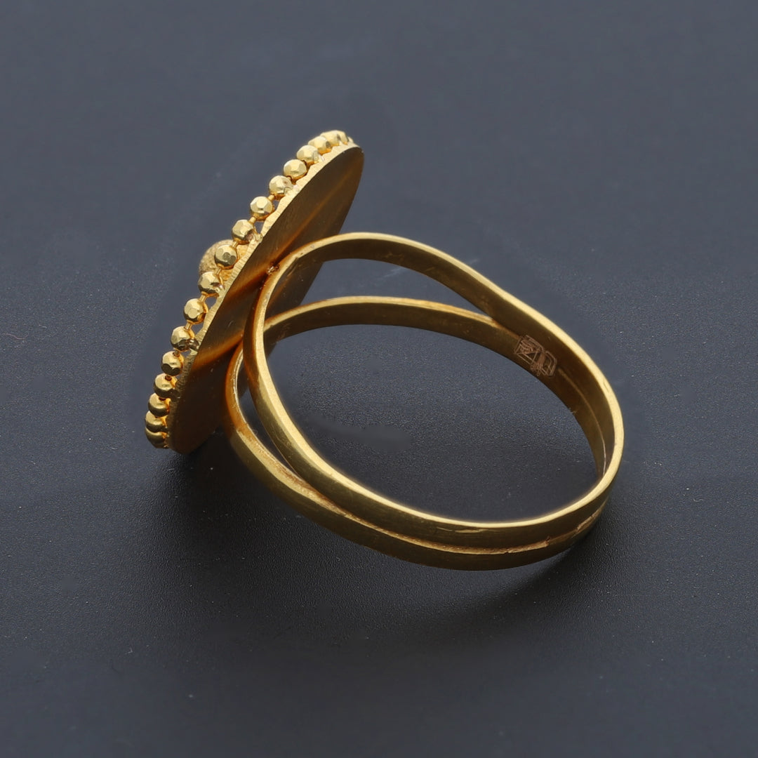 Gold Sunburst Ring 21KT - FKJRN21KM10483