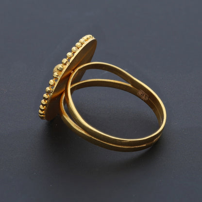 Gold Sunburst Ring 21KT - FKJRN21KM10483