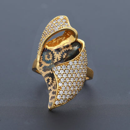 Gold Cocktail Ring 21KT - FKJRN21KM10488