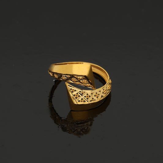 Gold Geo-Edge Ring 21KT - FKJRN21KM10874