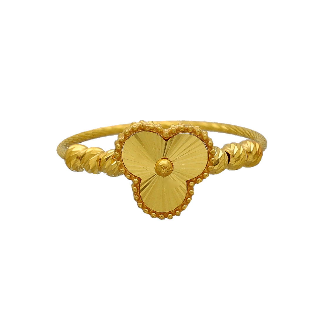 Gold Petal Blossom Ring 21KT - FKJRN21KM10879
