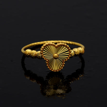 Gold Petal Blossom Ring 21KT - FKJRN21KM10879