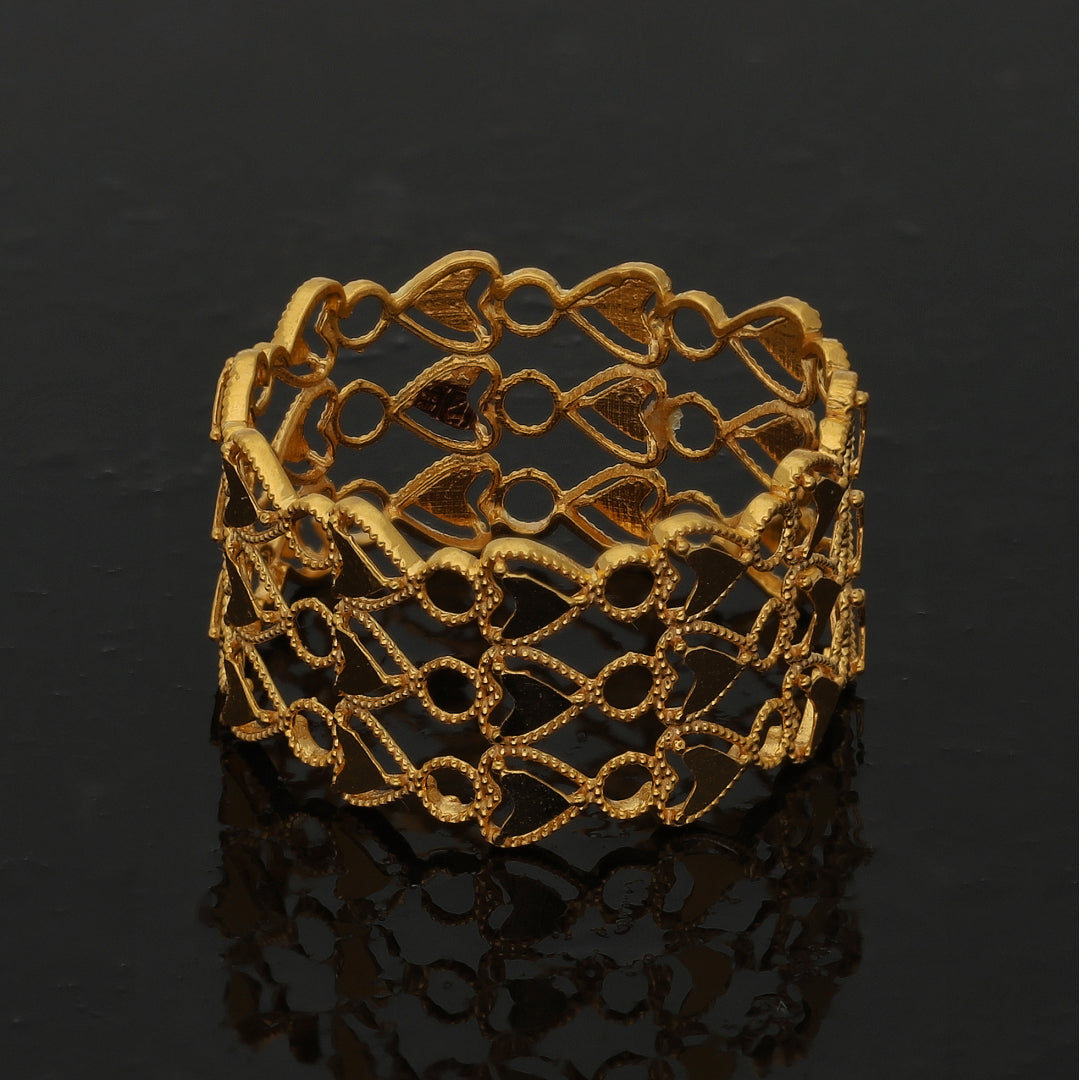 Gold Lacework Ring 21KT - FKJRN21KM10886