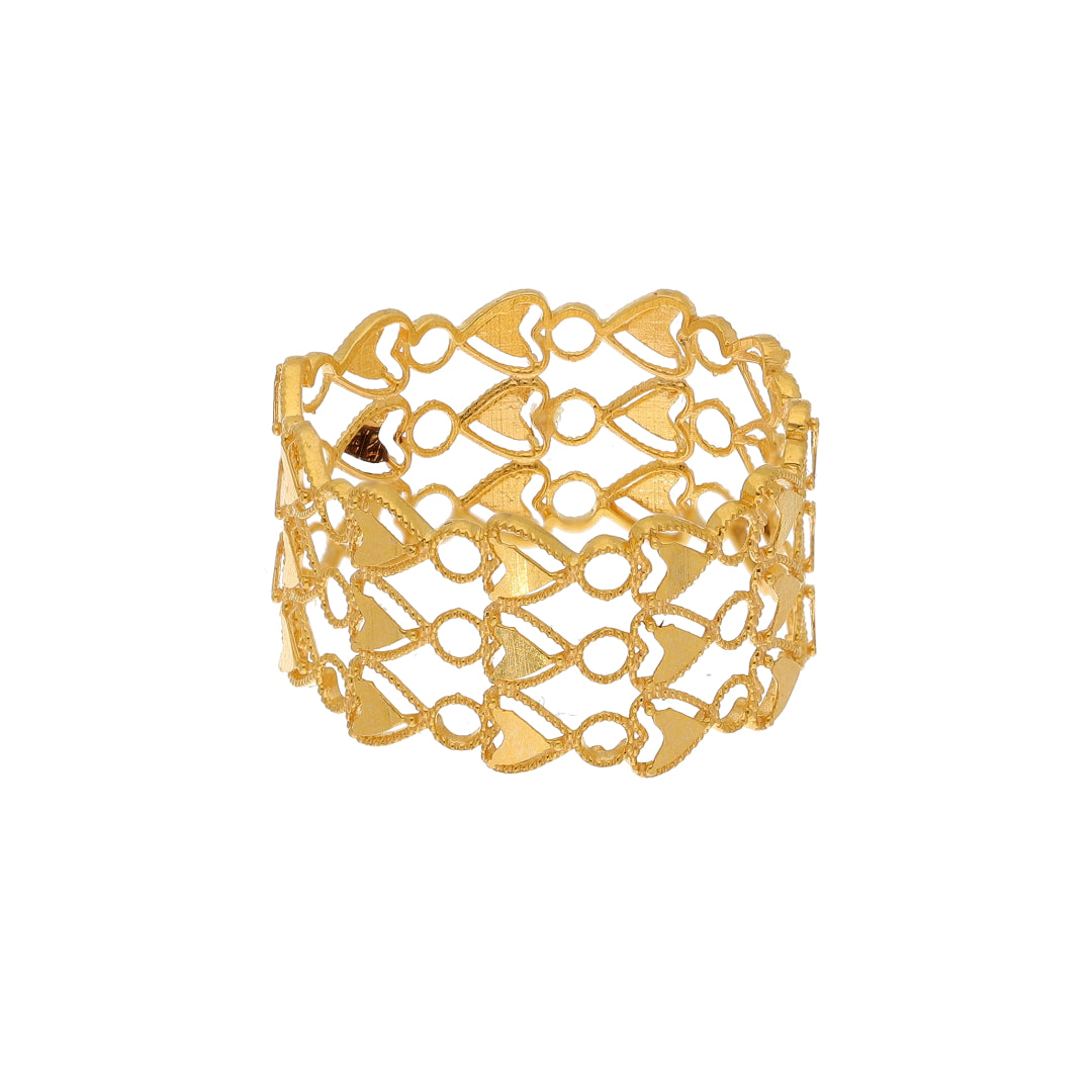 Gold Lacework Ring 21KT - FKJRN21KM10886